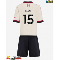Camisa de Futebol Liverpool Giovanni Leoni #15 Equipamento Secundário Infantil 2025-26 Manga Curta (+ Calças curtas)